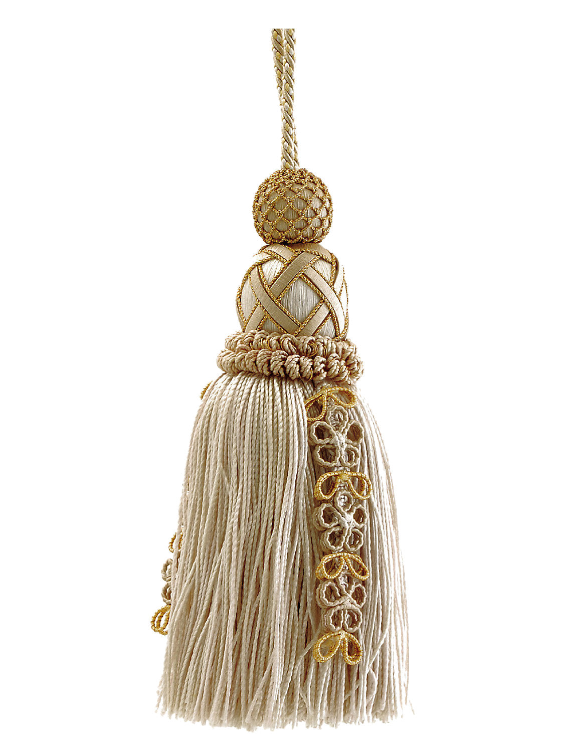 Siecle Key Tassel - Gilded Alabaster
