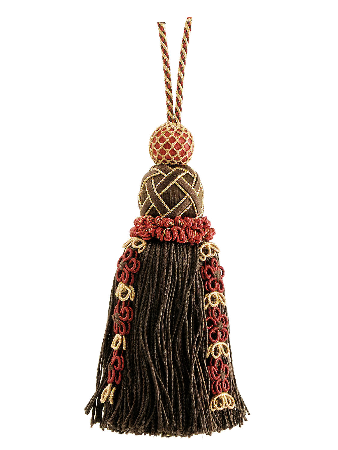 Siecle Key Tassel - Ebony Bordeaux - Scalamandre Trim