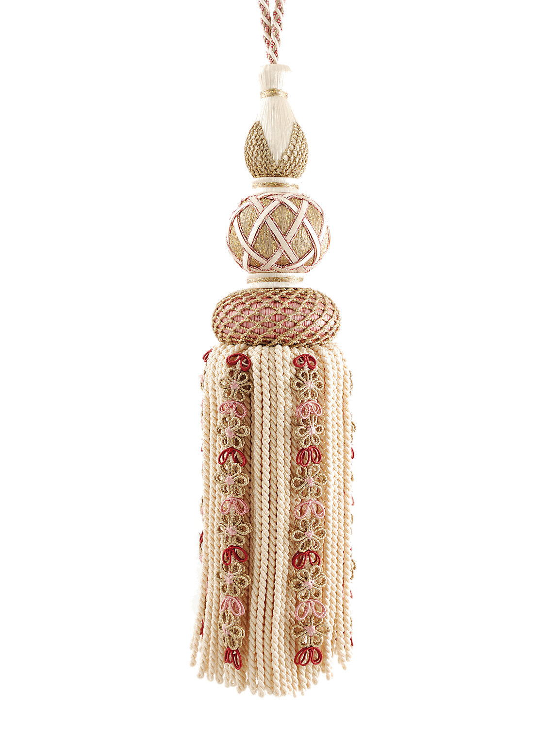 Siecle Single Tassel Tieback - Raspberry