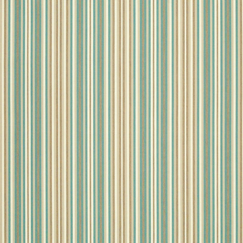 Color: Blue, Color: Beige Tan, Material: 100% Sunbrella Acrylic, Mildew Resistant: Yes, Selvedge: Left-Right, Recommended Use: Indoor Outdoor Upholstery Cushion Pillow Drapery, Warranty: 5 Year, Water Repellent: Yes, Width: 54", Type: Stripe, Pattern Direction: Up the roll, Repeat: 6.8Vx0H