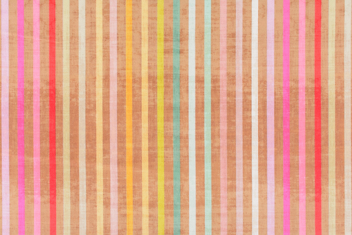 Grand Stripe Printed Velvet - Brights - Scalamandre Fabric