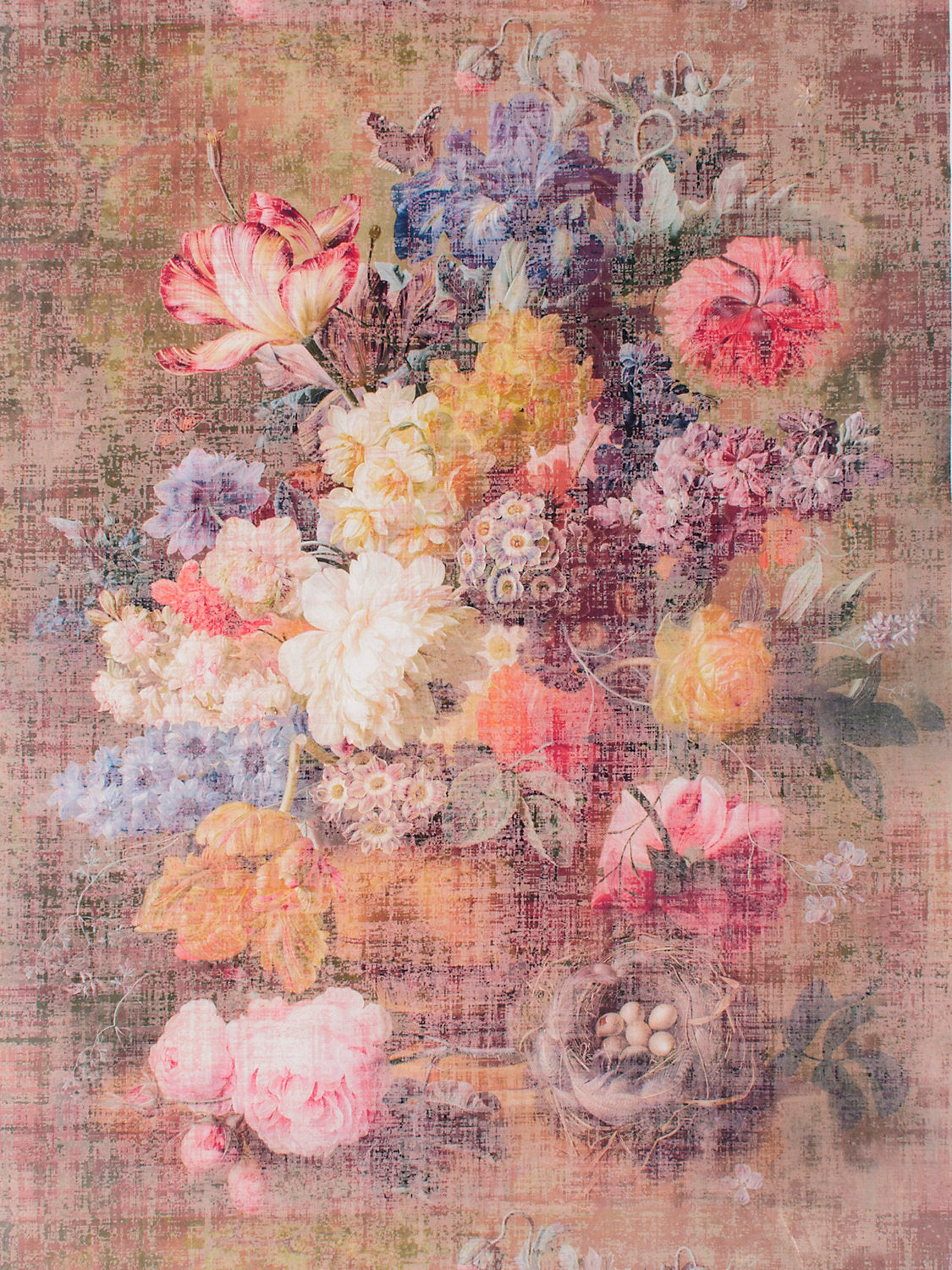 Still Life Printed Velvet - Vintage