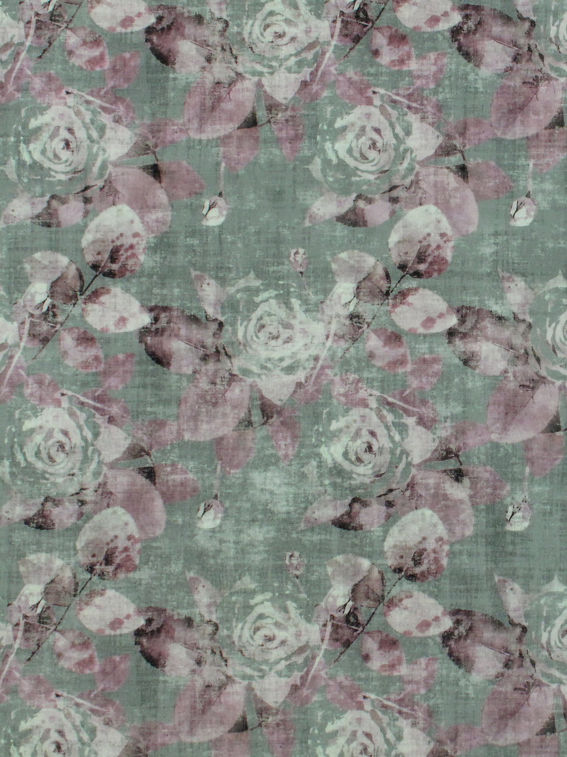 Rose Trellis Printed Velvet - Charcoal Pink