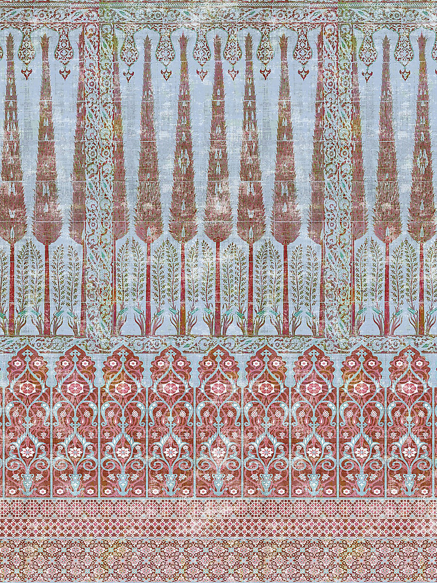 Topkapi Garden Cotton - Garden Turquoise