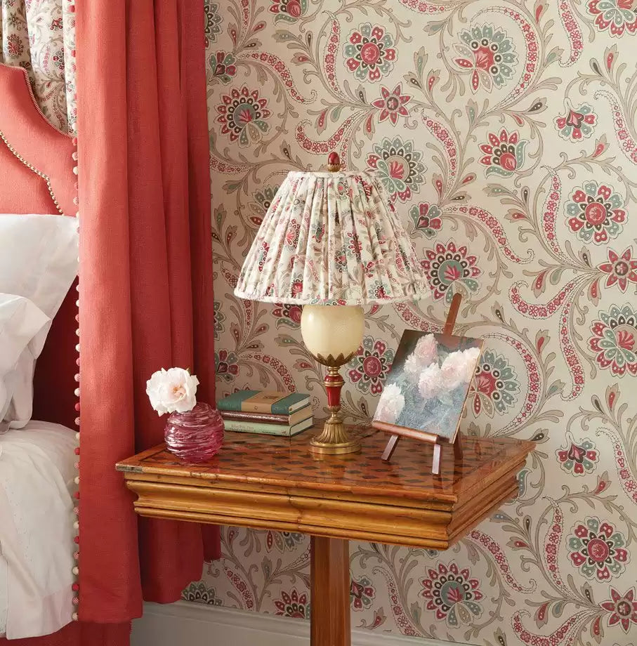 Les Indiennes Baville Blue/Taupe - Nina Campbell - NCW4351-05 Wallcovering