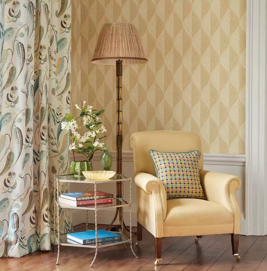 Les Indiennes Bonnelles Black/Gilver - Nina Campbell - NCW4352-06 Wallcovering