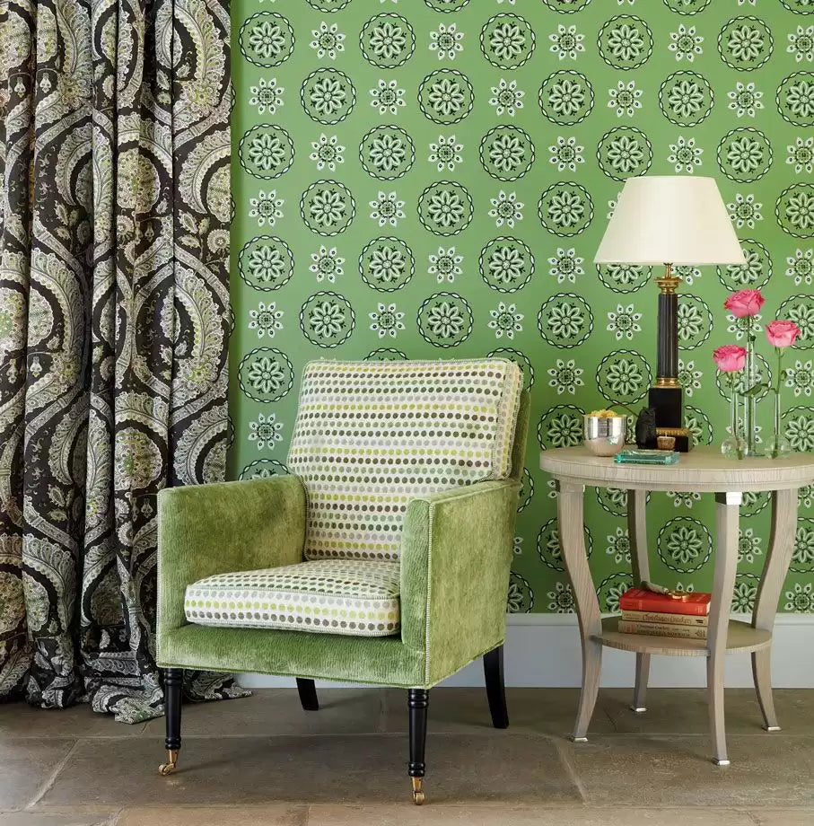 Les Indiennes Garance Blush - Nina Campbell - NCW4354-01 Wallcovering