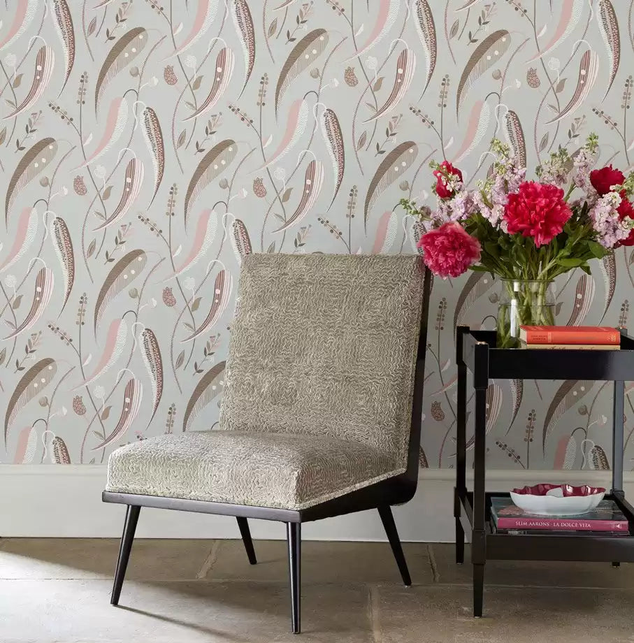 Les Indiennes Colbert Coral/Aqua - Nina Campbell - NCW4353-01 Wallcovering