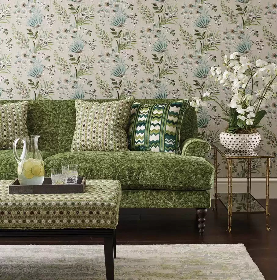 Marchmain Flyte Green/Chocolate - Nina Campbell - NCF4371-04 Fabric