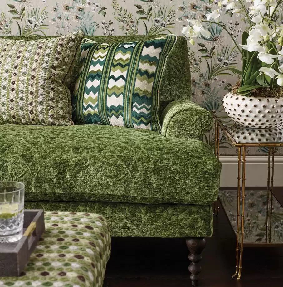 Marchmain Brideshead Damask Grey - Nina Campbell - NCF4372-03 Fabric