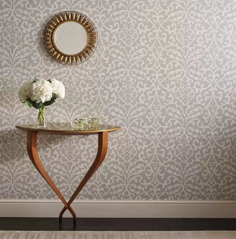 Ashdown Brideshead Ivory - Nina Campbell - NCW4396-02 Wallcovering
