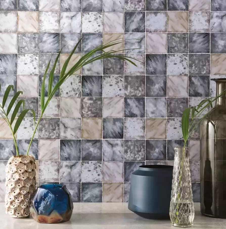 Folium Hammam Blue - Osborne & Little - W7335-03 Wallcovering