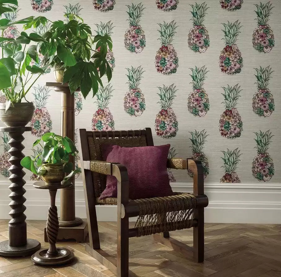 Deya Ananas Cerise/Lemon/Mint - Matthew Williamson - W7266-01 Wallcovering