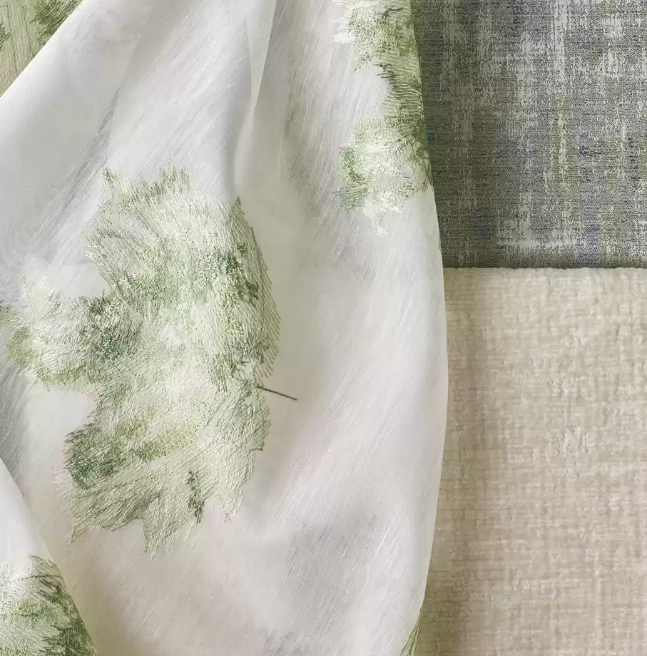 Sketchbook Sycamore Sheer Duck Egg - Osborne & Little - F7372-01 Fabric