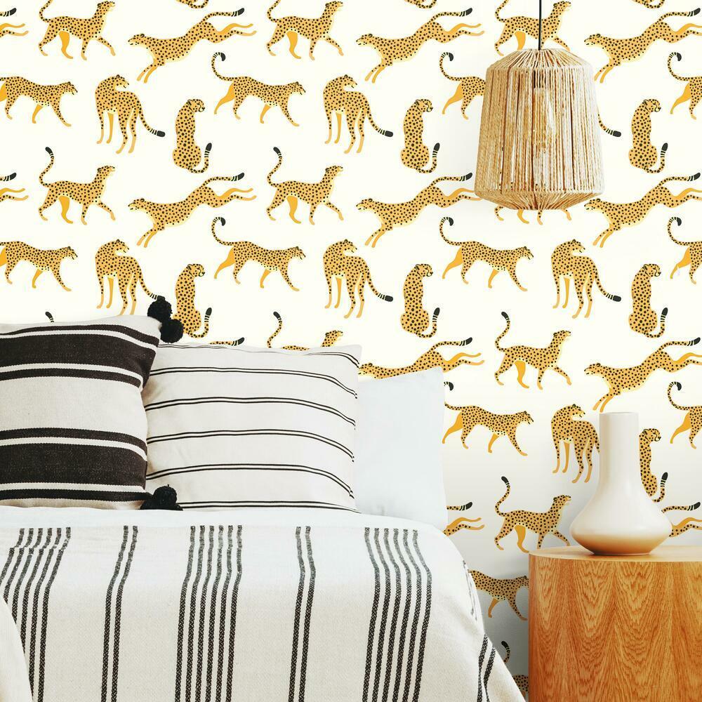 cheetah-cheetah-peel-stick-wallpaper-white-york-wallcoverings-rmk11985rl