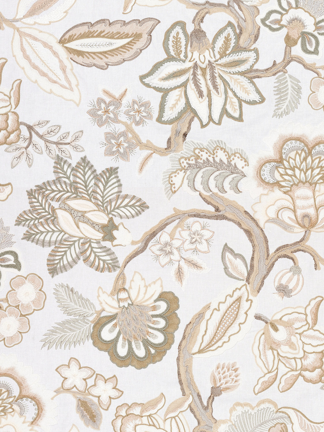 Hillside Crewel - Ivory