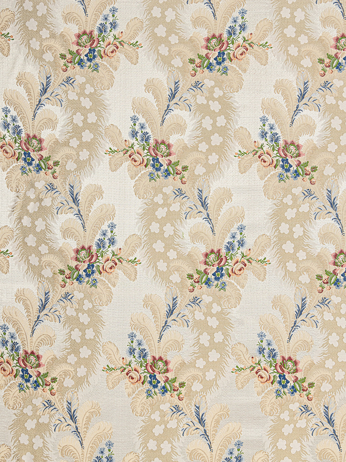 Cheverny - Rose & Blue On Ivory