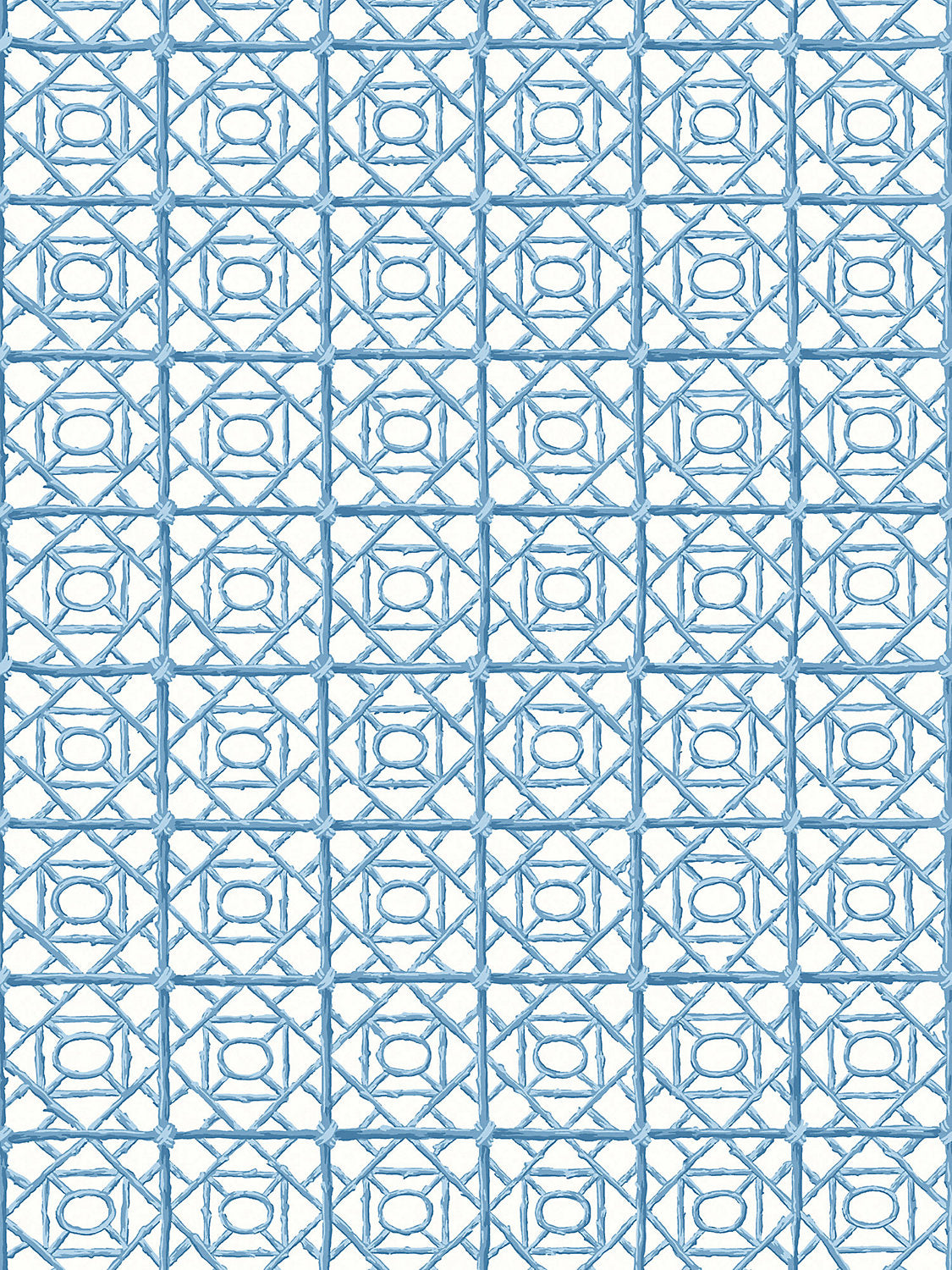 Ormond Fret Wallcovering - Misty Blue