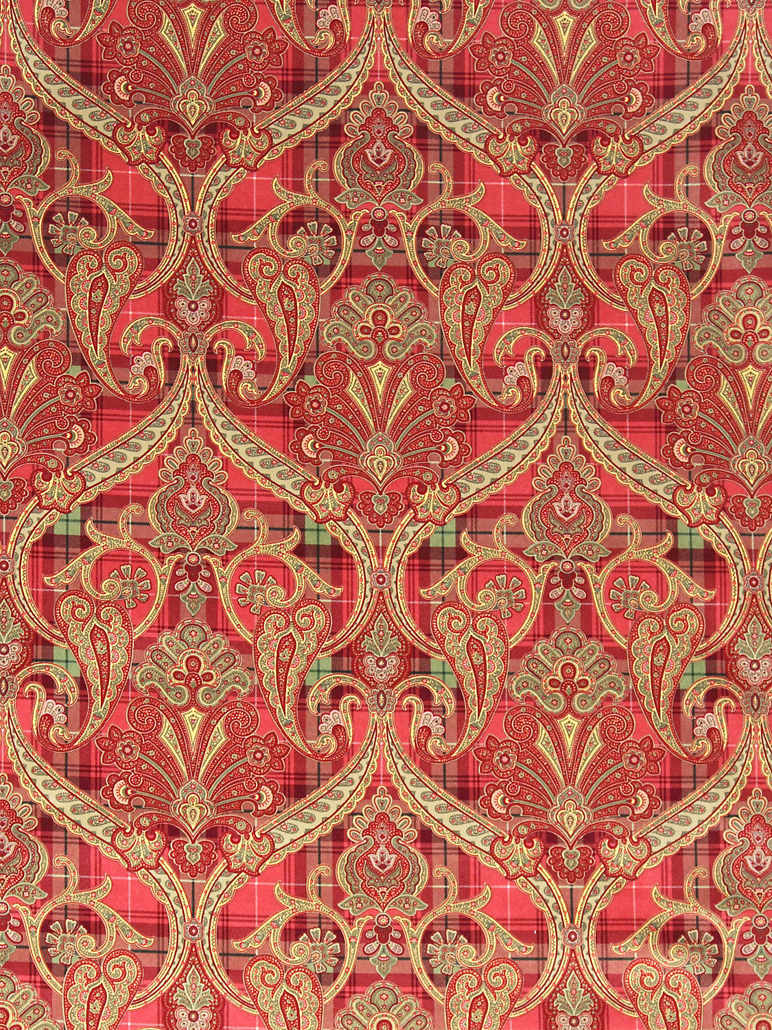 Highland Fling Printed Velvet - Reds & Pink - Scalamandre Fabric