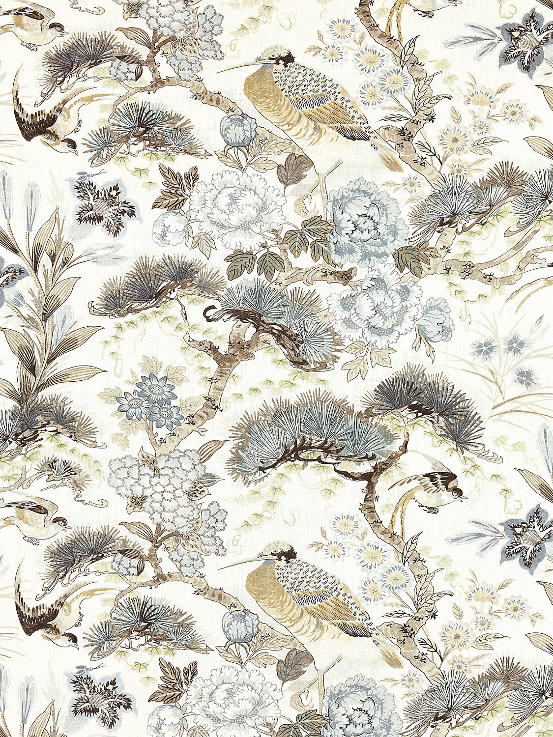 Shenyang Linen Print - Parchment - Scalamandre Fabric
