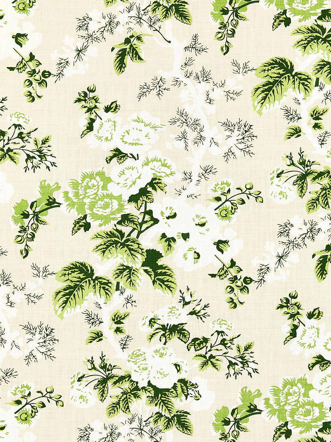 Ascot Linen Print - Verdure - Scalamandre Fabric
