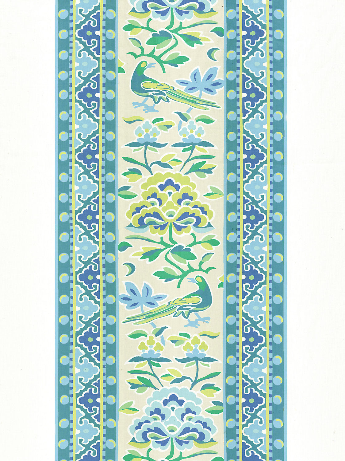Royal Peony Linen Print - Coastal