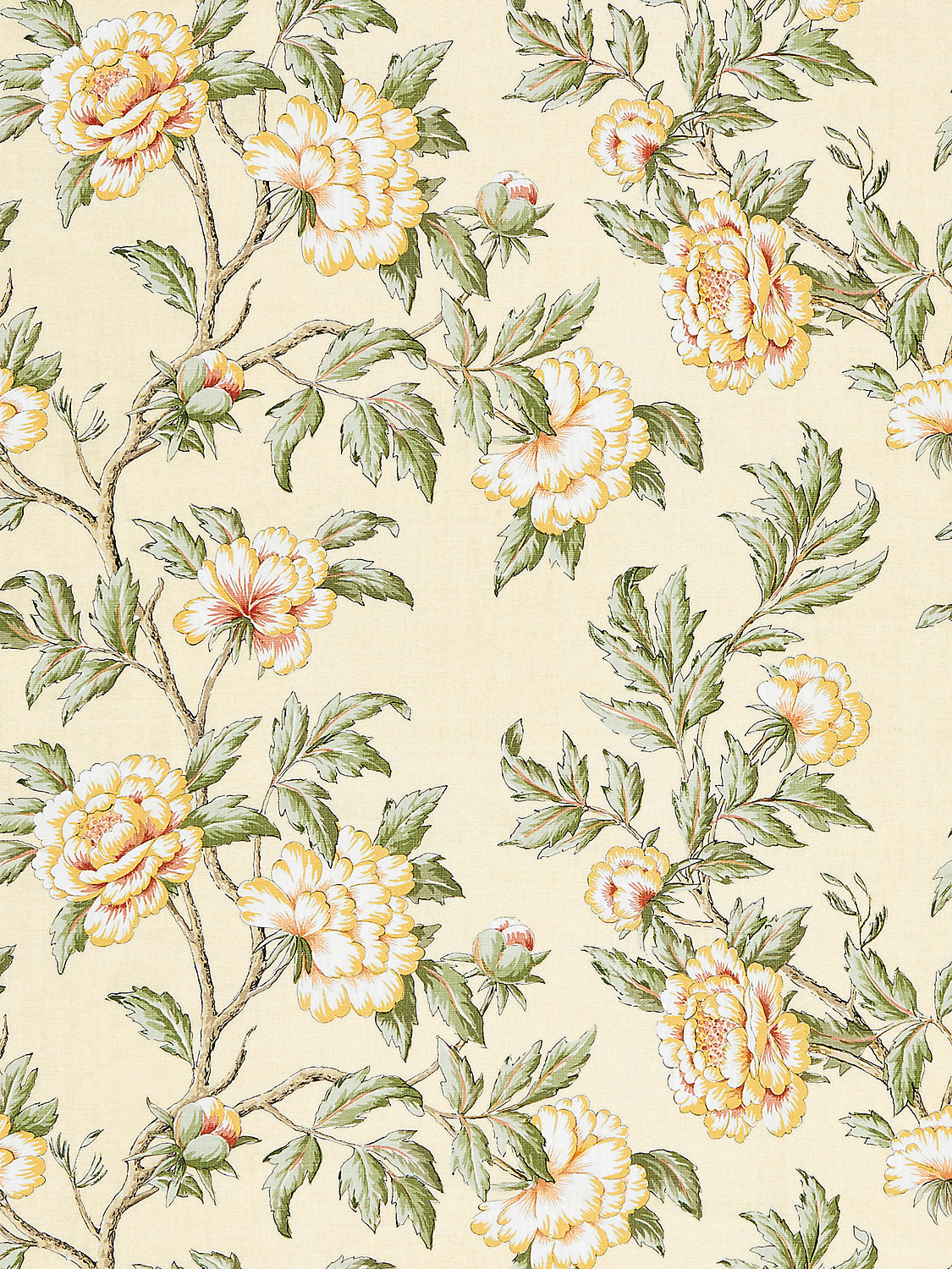 Peonia Linen Print - Sunlight