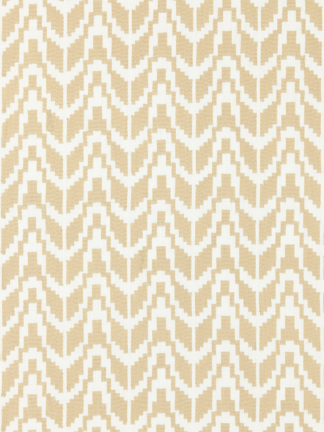 Chevron Embroidery - Straw