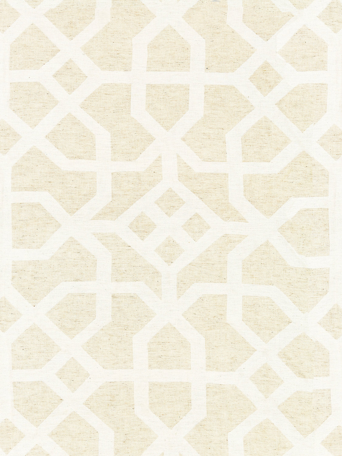 Linen Lattice - Natural & Ivory - Scalamandre Fabric