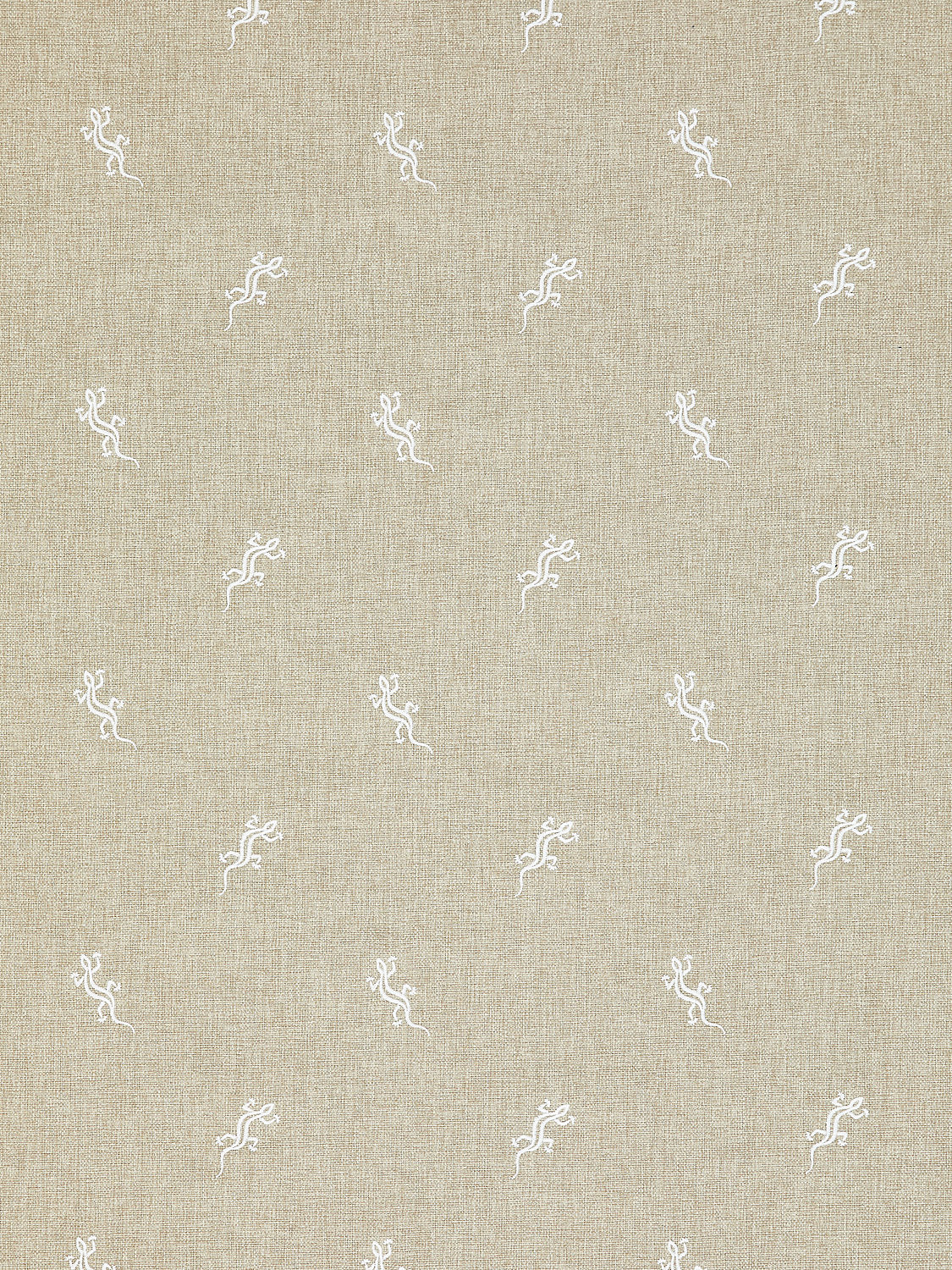 Gecko Embroidery | Outdoor - Limestone - Scalamandre Fabric