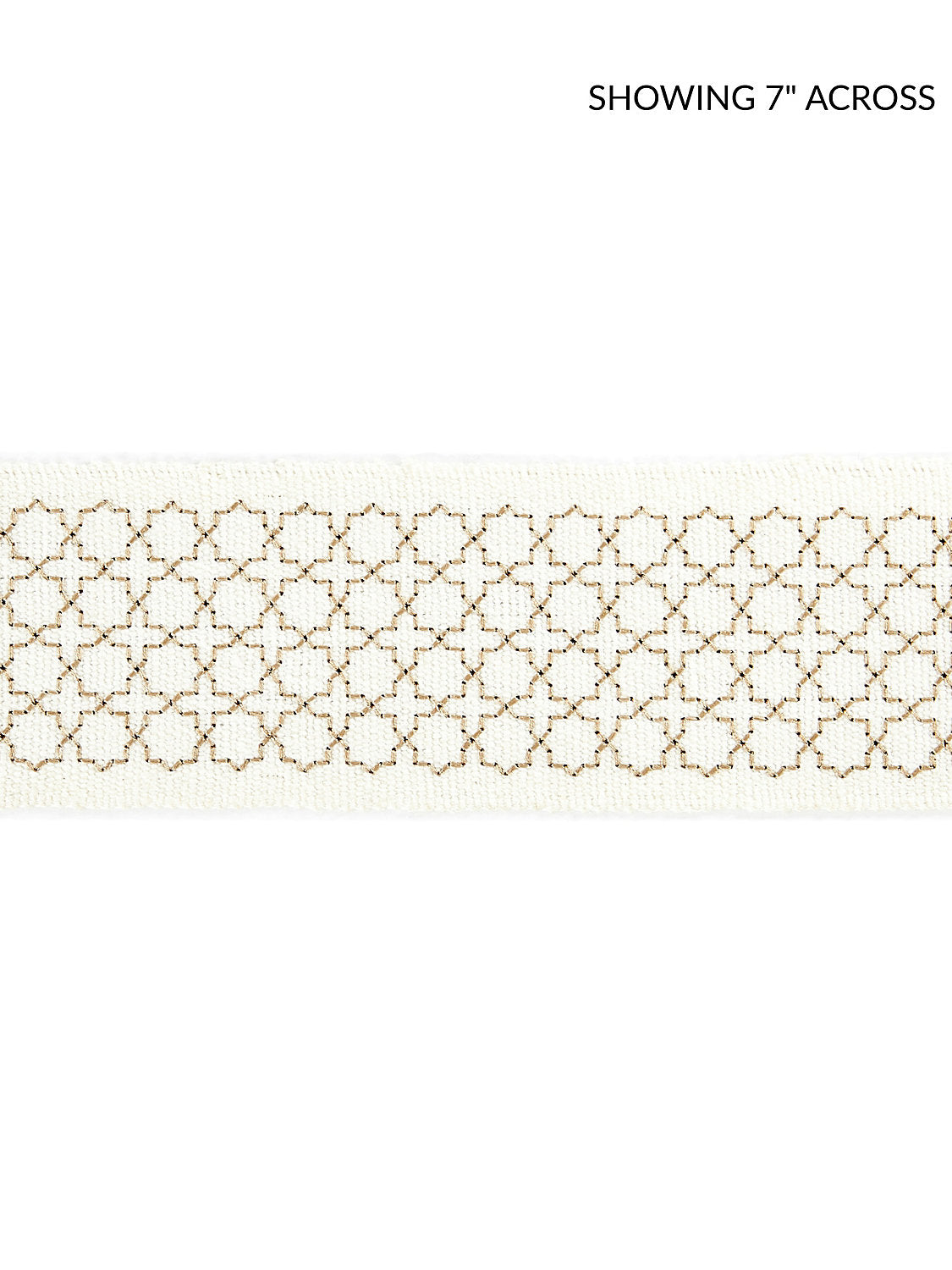 Seville Embroidered Tape - Ivory