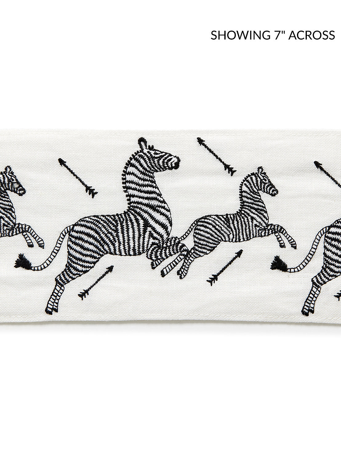 Zebras Embroidered Tape - Ivory - Scalamandre Trim