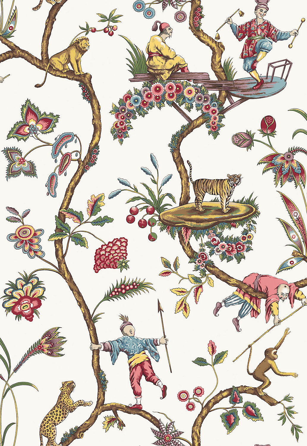 Chinoise Exotique | Removable - White - Scalamandre Wallpaper