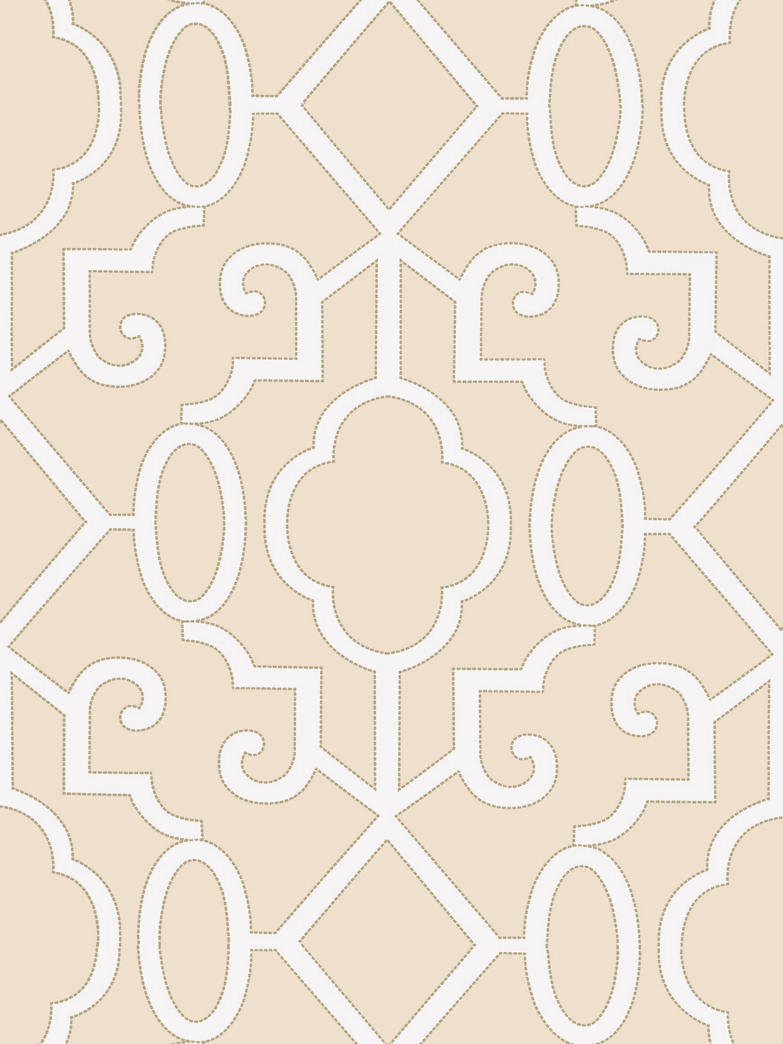 Ming Fretwork Wallpaper - Alabaster - Scalamandre Wallpaper