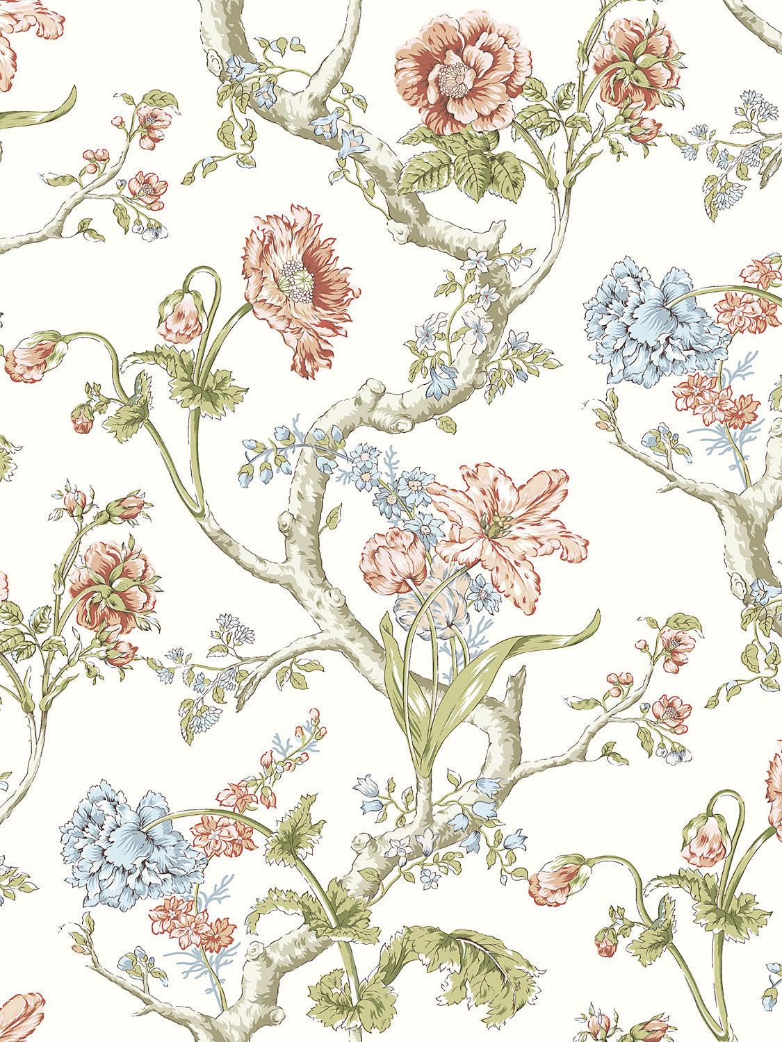 Andrew Jackson Floral - Countryside - Scalamandre Wallpaper