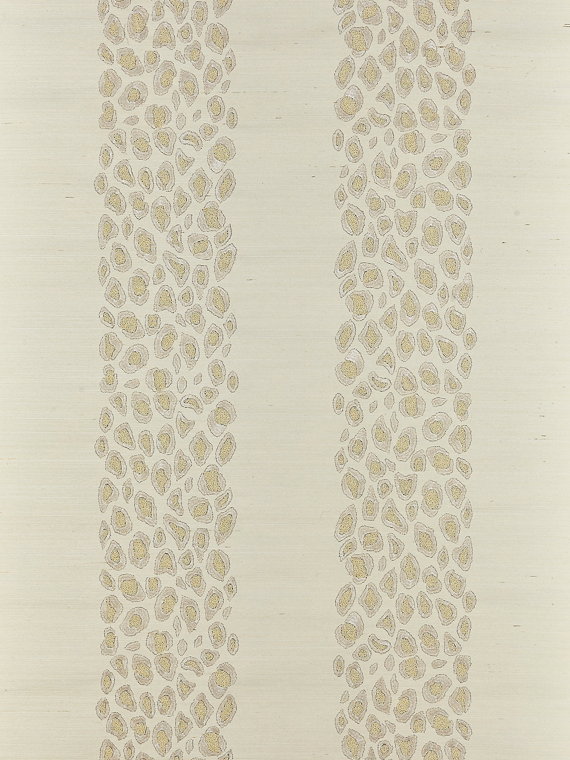 Catwalk Embellished Grasscloth - Pearl - Scalamandre Wallpaper