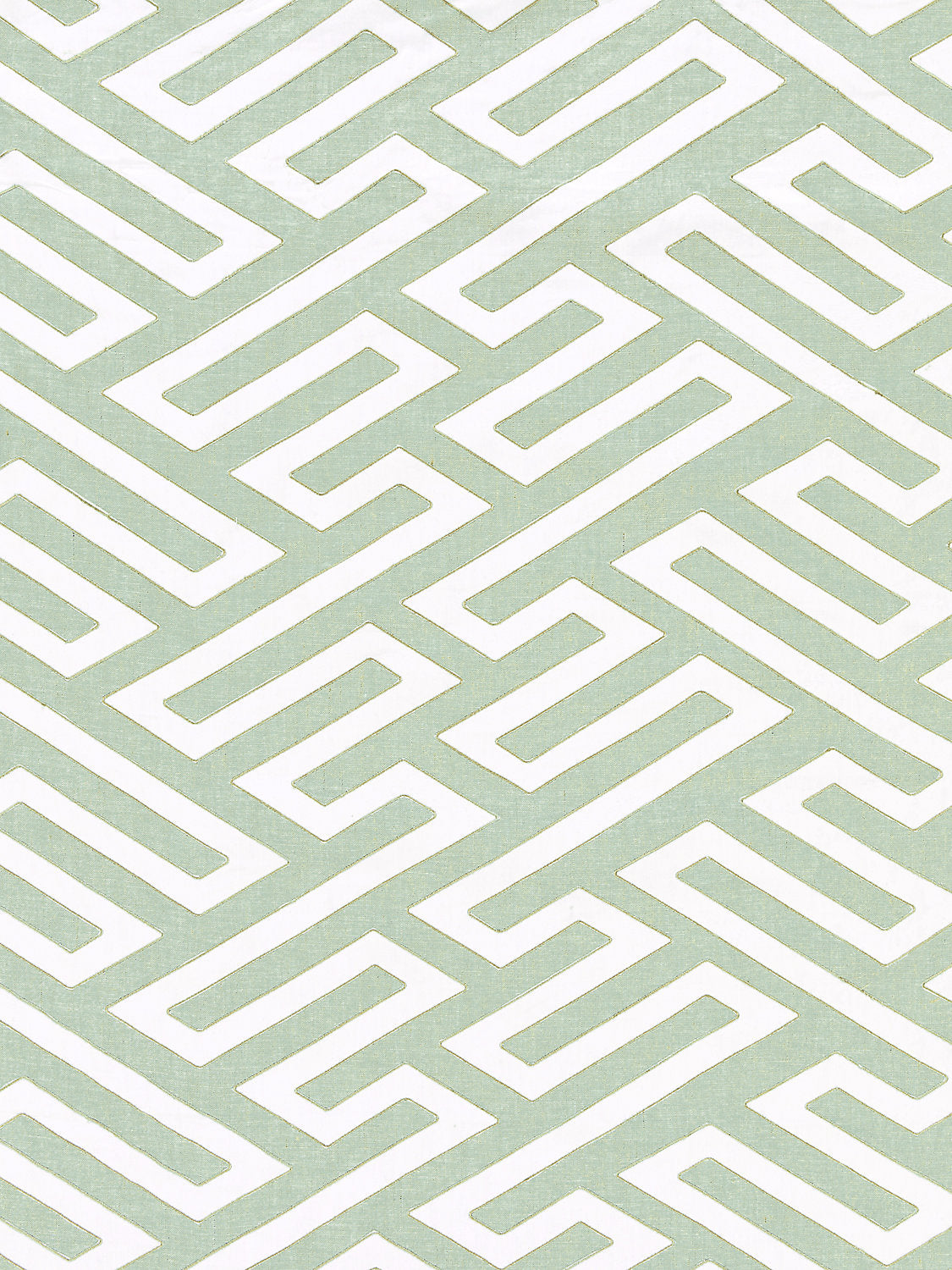 Canton Fret Applique - Eucalyptus - Scalamandre Fabric