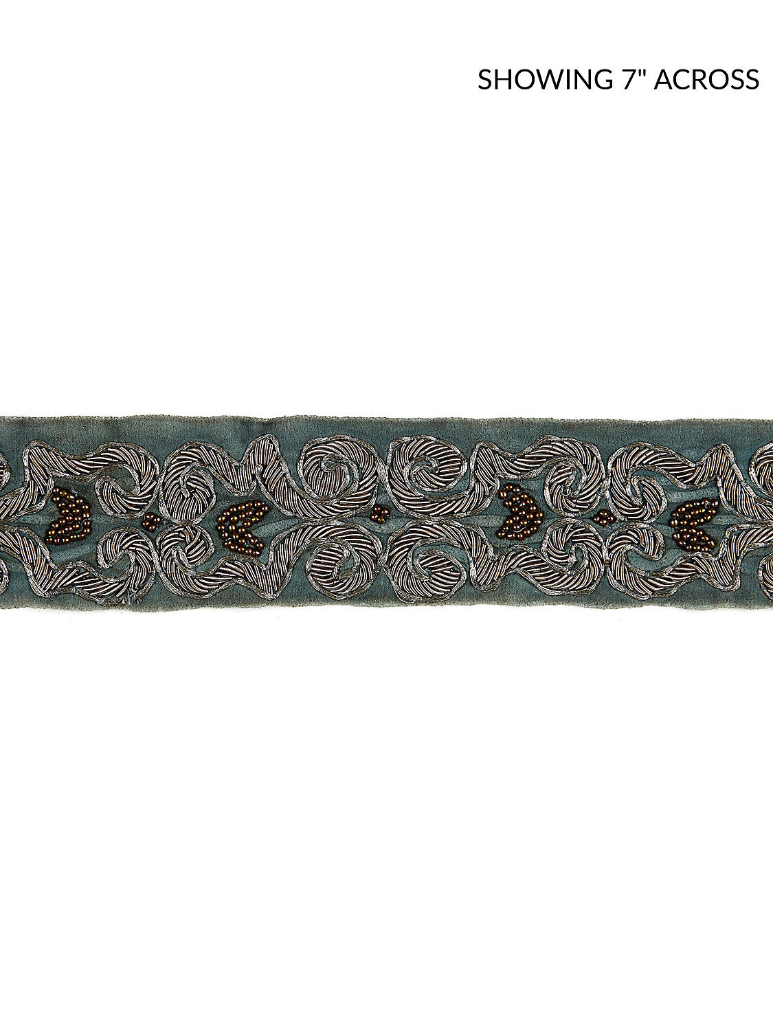 Zardozi Velvet Tape - Mineral & Pewter