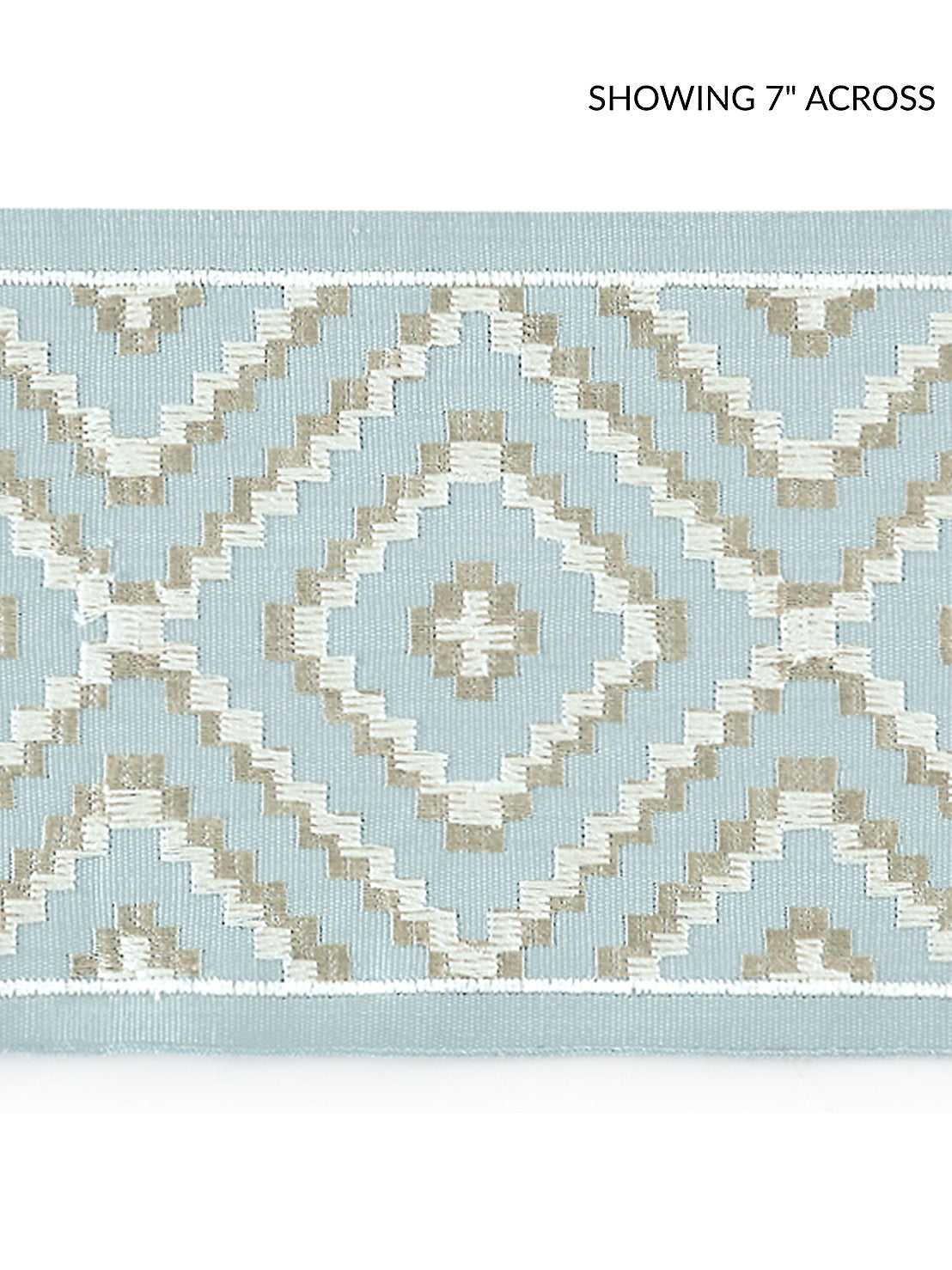 Medina Embroidered Tape - Sky