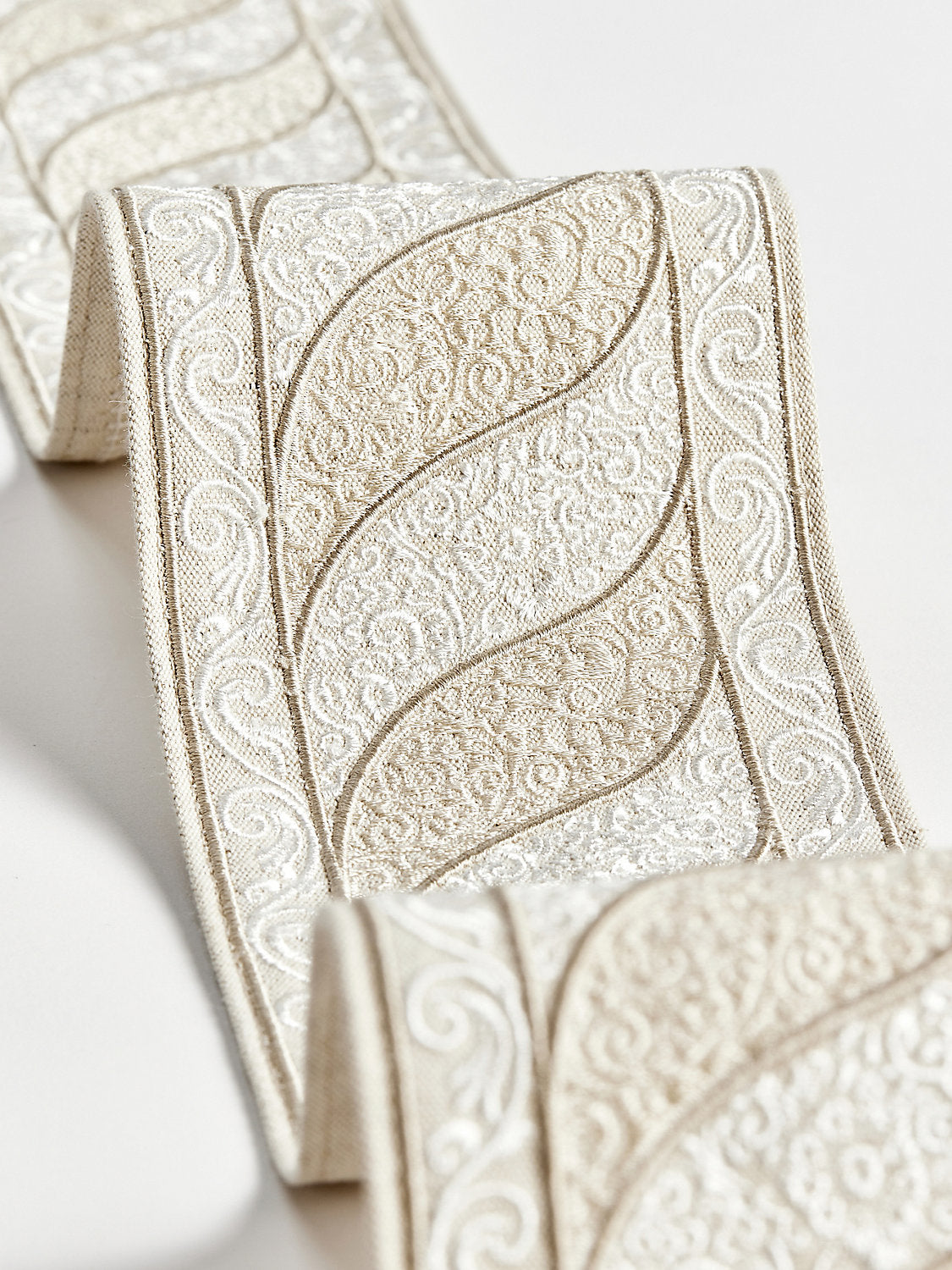 Paisley Embroidered Tape - Fawn - Scalamandre Trim