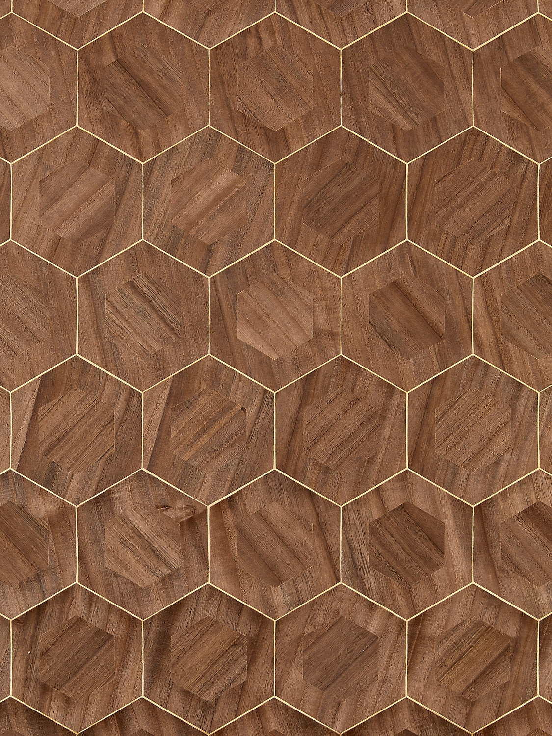 Hexad - Hazelnut - Scalamandre Wallpaper