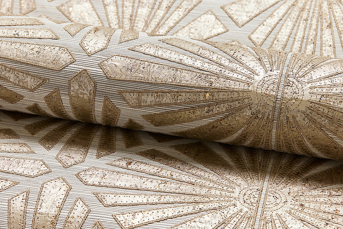 Milan Diamond Grasscloth - Antique - Scalamandre Wallpaper
