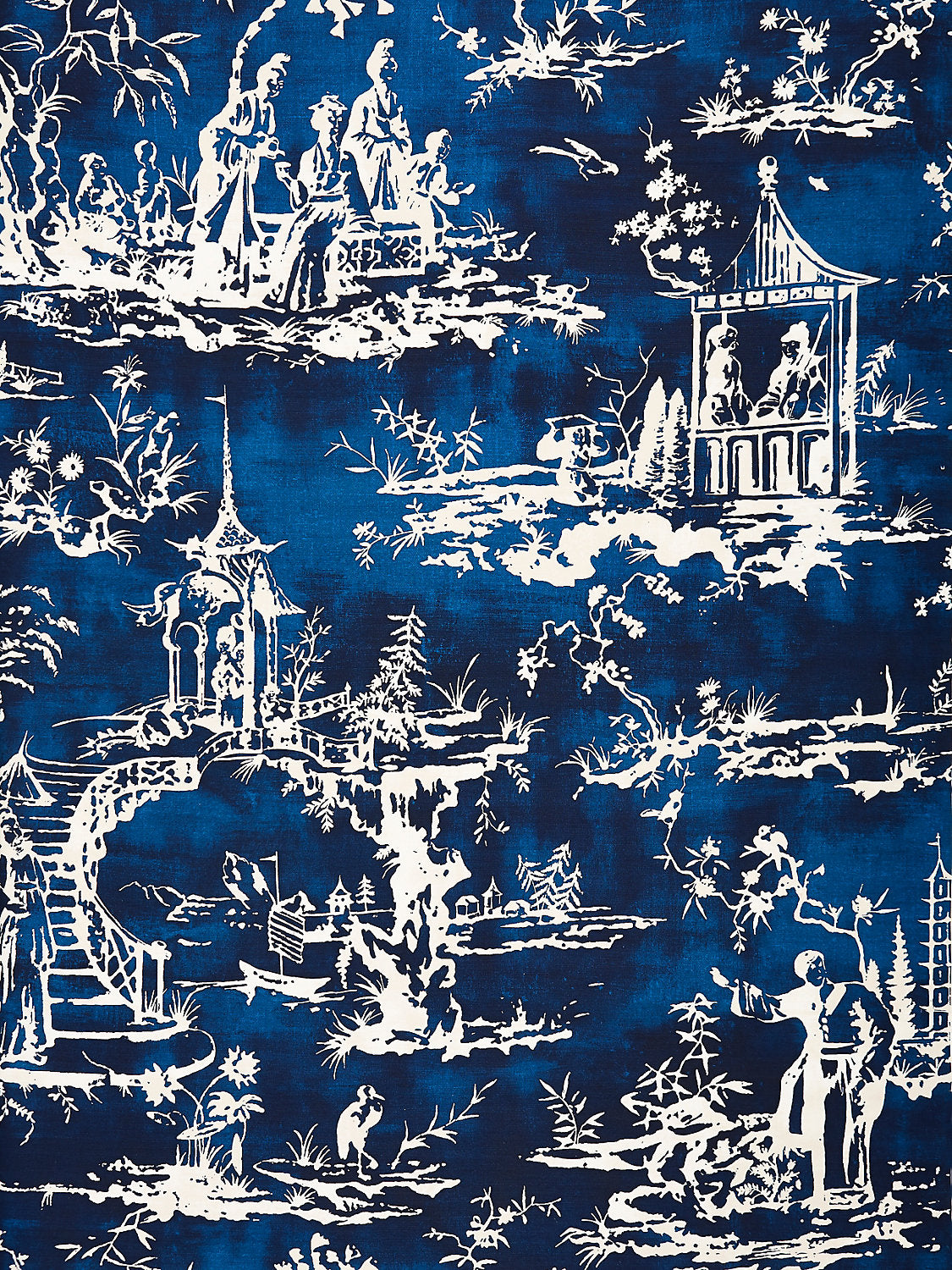 Summer Palace Print - Indigo