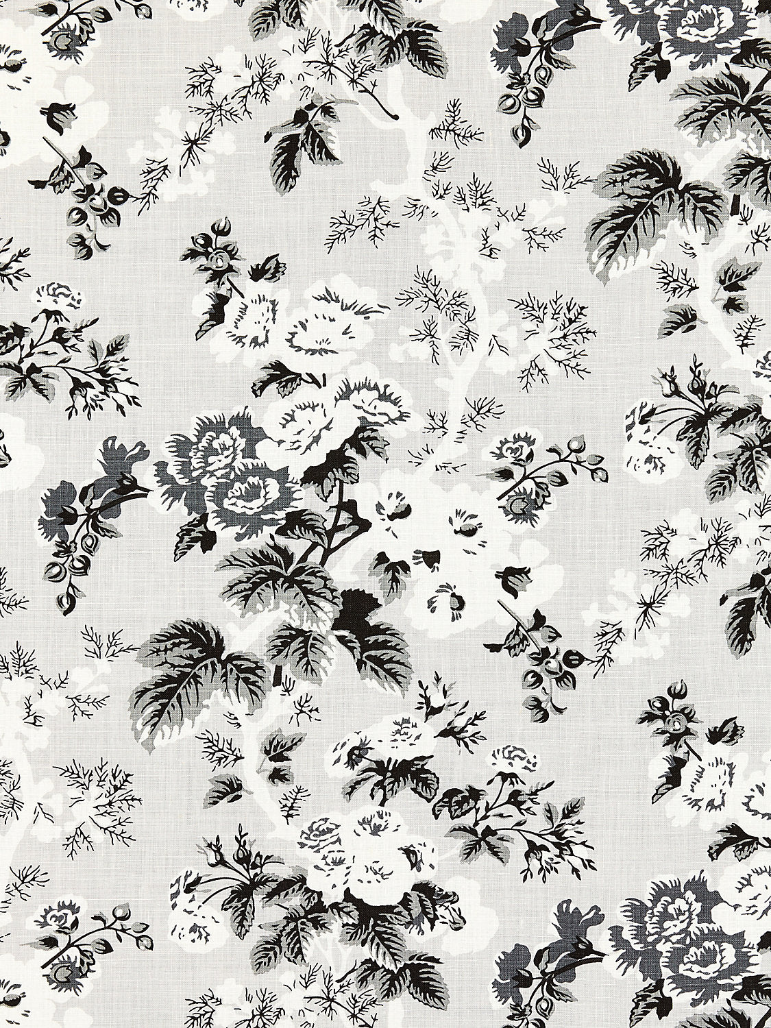 Ascot Linen Print - French Grey - Scalamandre Fabric