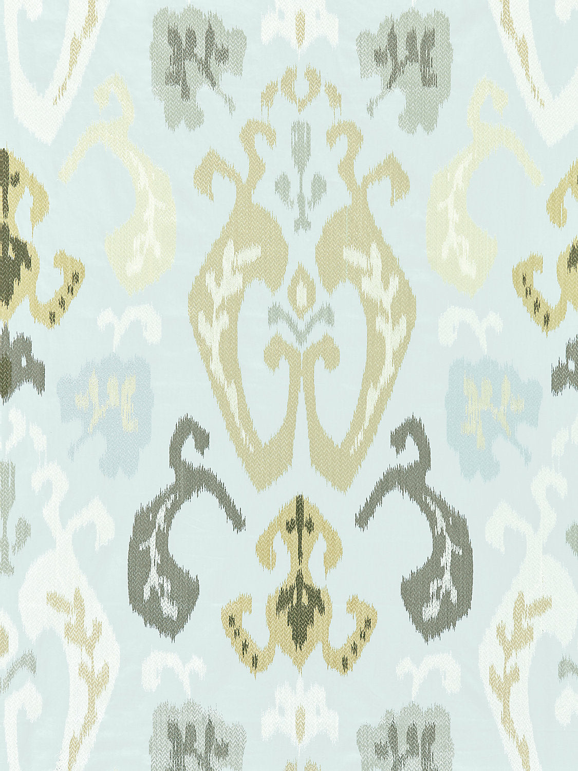 Mandalay Ikat Embroidery - Mineral - Scalamandre Fabric