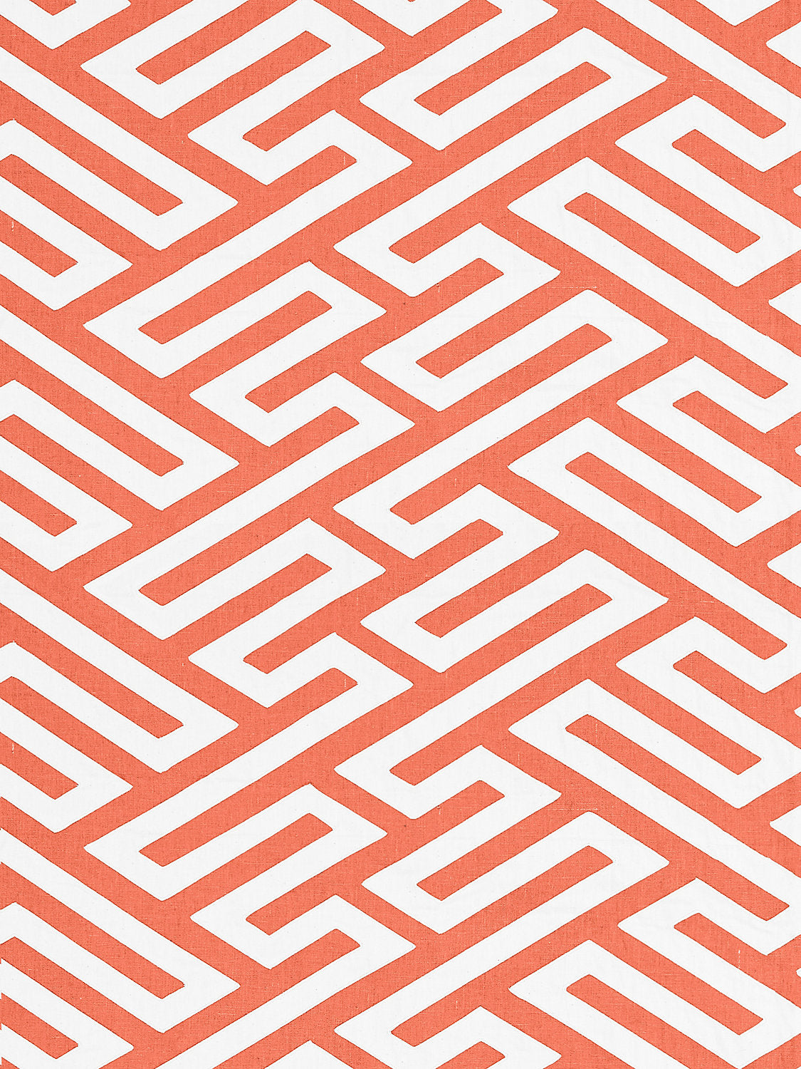 Canton Fret Applique - Coral - Scalamandre Fabric