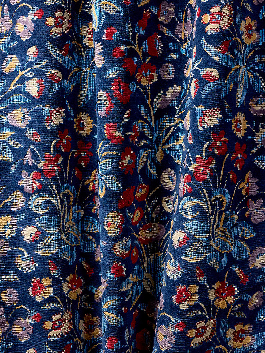 Millefleur Velvet - Navy Lilac
