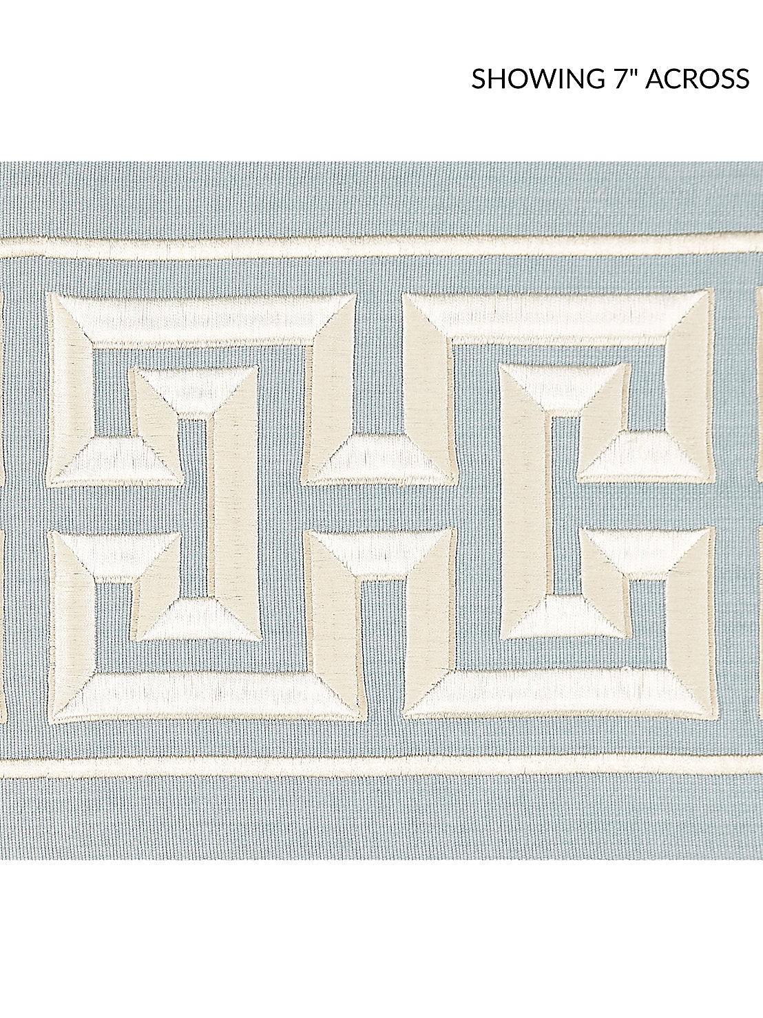 Imperial Embroidered Tape - Sky