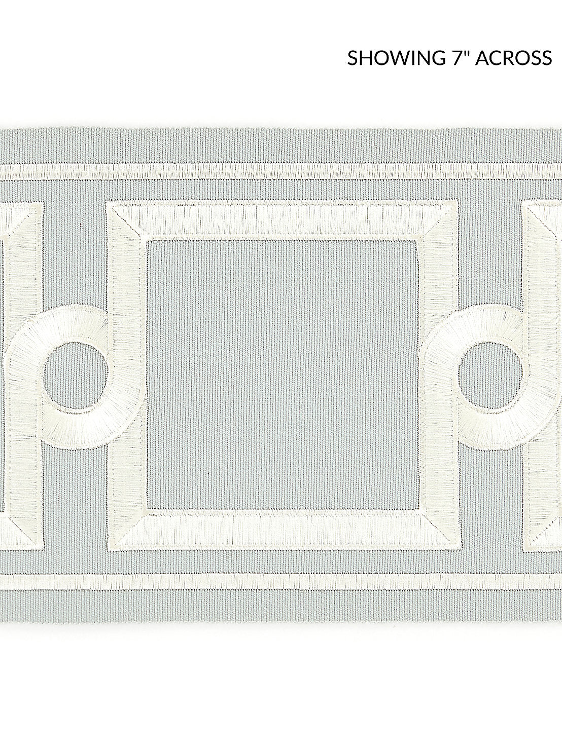Square Link Embroidered Tape - Rain - Scalamandre Trim