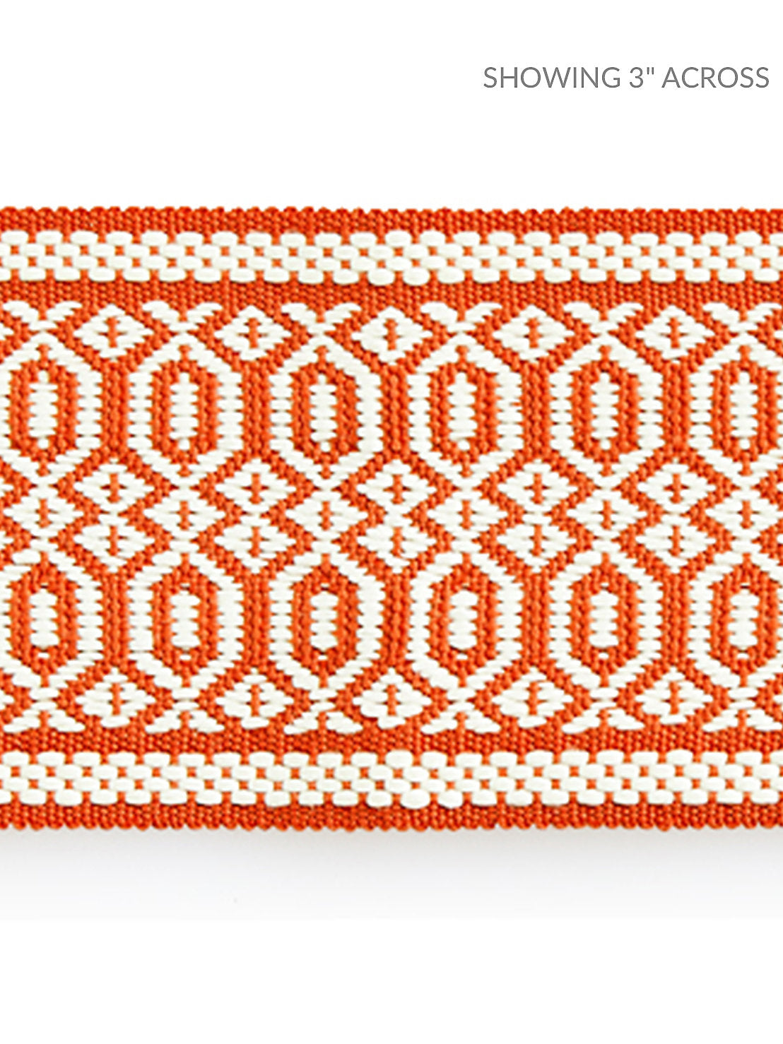 Tulum Diamond Tape - Coral - Scalamandre Trim